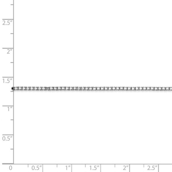 1.5mm, 14k White Gold, Box Chain Necklace, 16 Inch - Picture 5 of 8